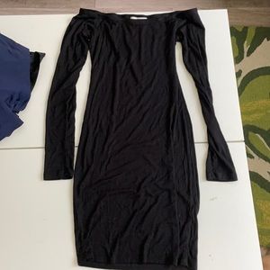 Sexy black off the shoulder dress!